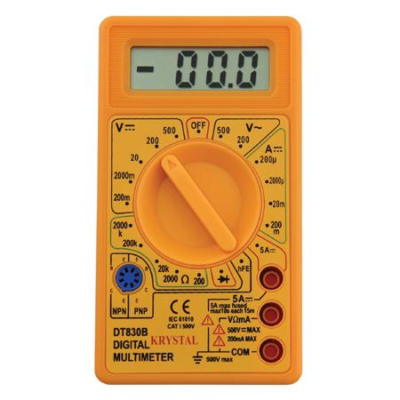 Multimètre numérique ohmmètre / voltmètre/ ampèremètre /testeur de diode et transistor - cat2 500 v -