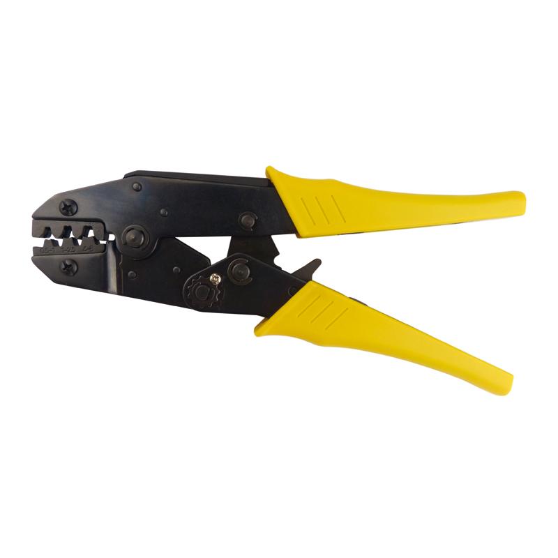 Pince à sertir avec engrenage pour cosses non-isolées de 0,5 à 6 mm²