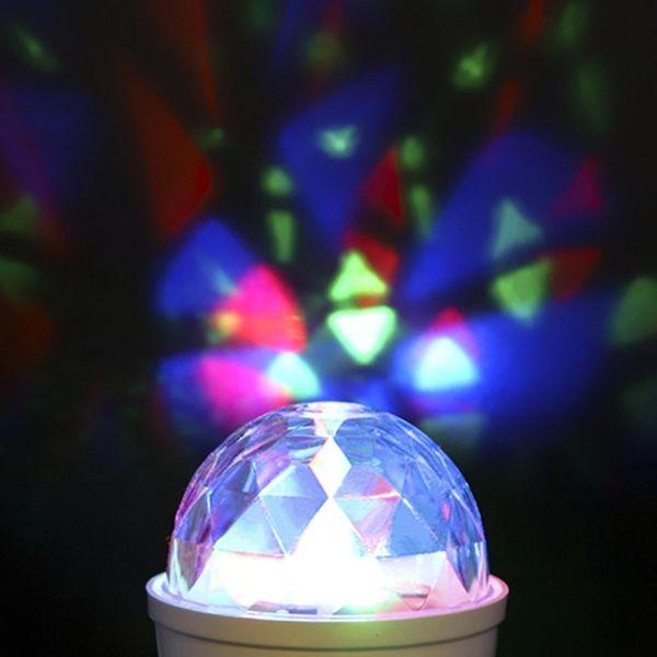 Lampe led rotative (led party) - effet fête  - 3x1w rgb - e27 - 230v