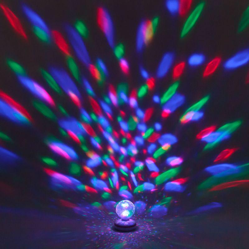 Lampe led rotative (led party) - effet fête  3w rgb - prise secteur - 230v