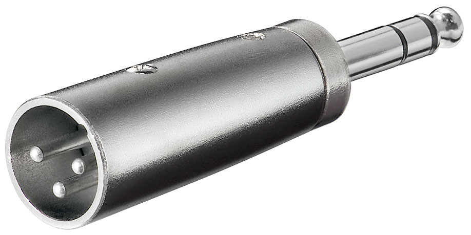 Adaptateur jack 6.35 stéréo mâle vers xlr 3p mâle