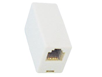 Adaptateur rj-12 femelle vers rj-12 femelle blanc