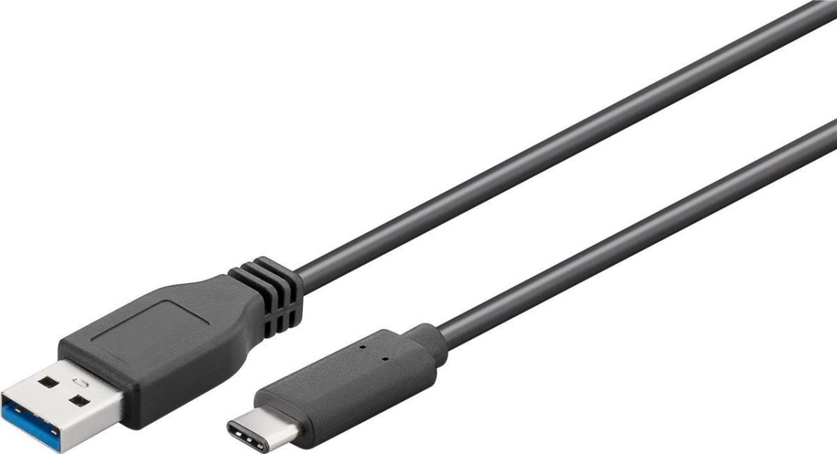 Cordon informatique usb-a male / usb-c male l=0.15m