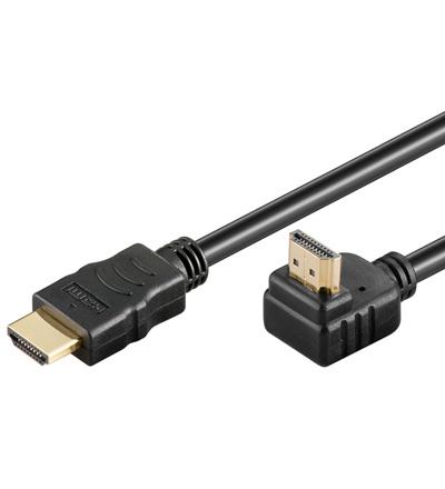 Hdmi 2.0 (4k-60hz) mâle droit/mâle coude (5m) noir