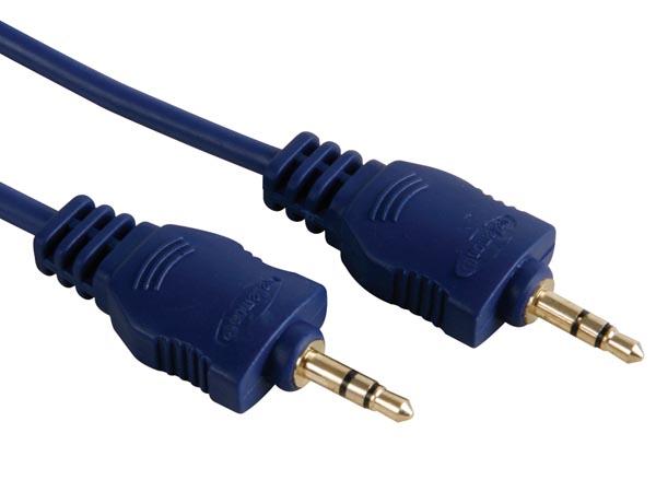 Cordon audio-vidéo jack mâle 3.5mm stéréo / jack mâle 3.5mm stéréo l=5m