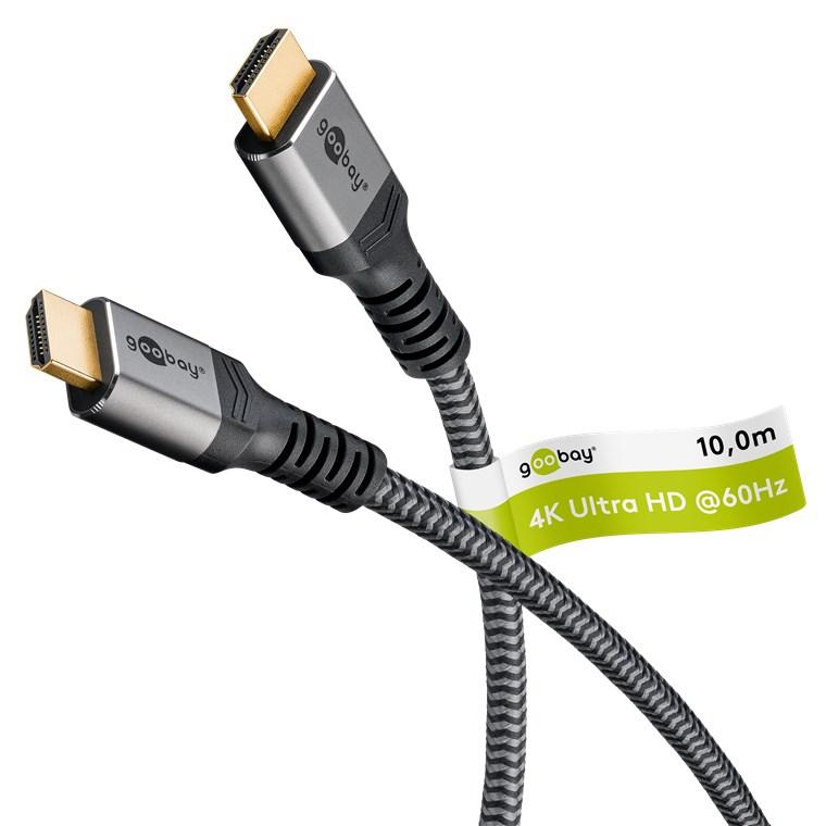 Cordon haut de gamme hdmi mâle/mâle 2.0 18gbps 4k@60hz l=10m