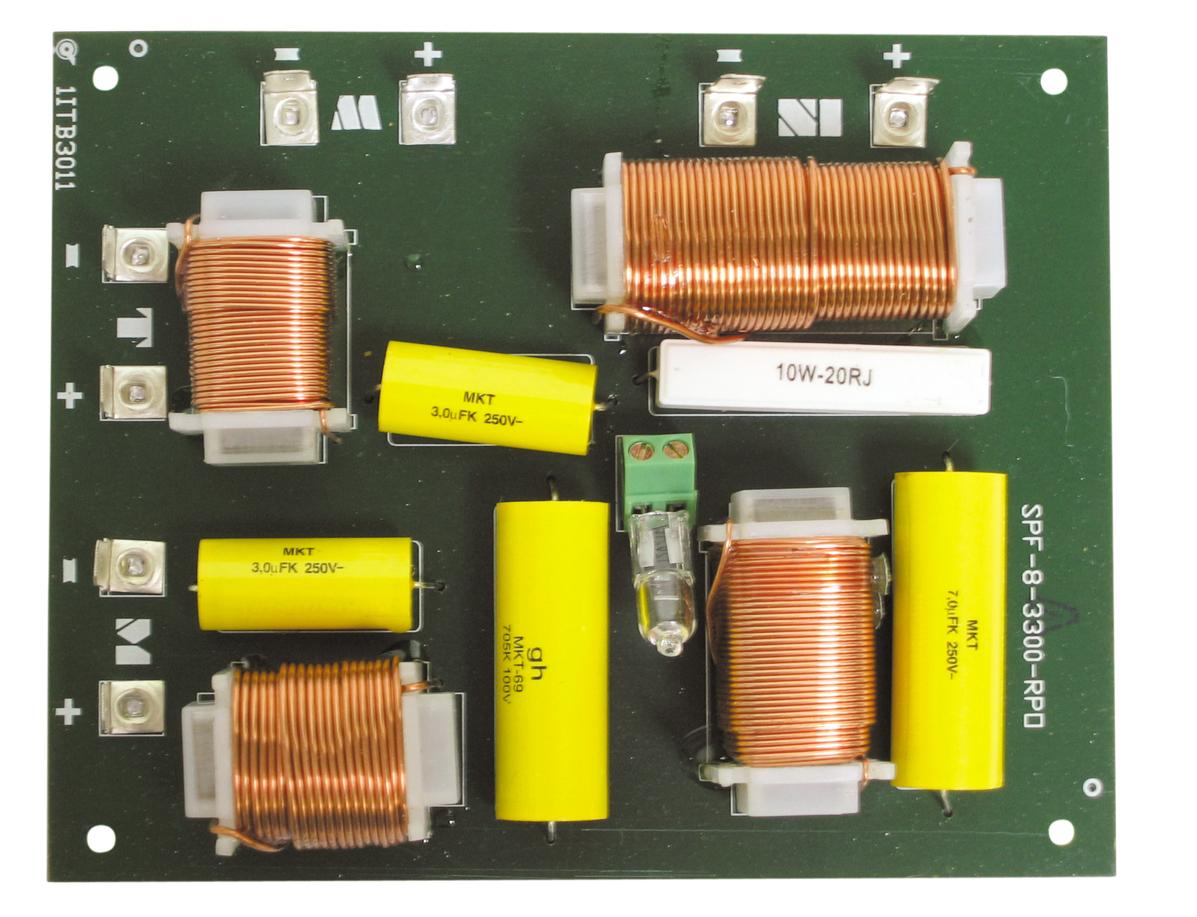 Filtre 3 voies 400w 8ohm 1000/ 6000hz 12db