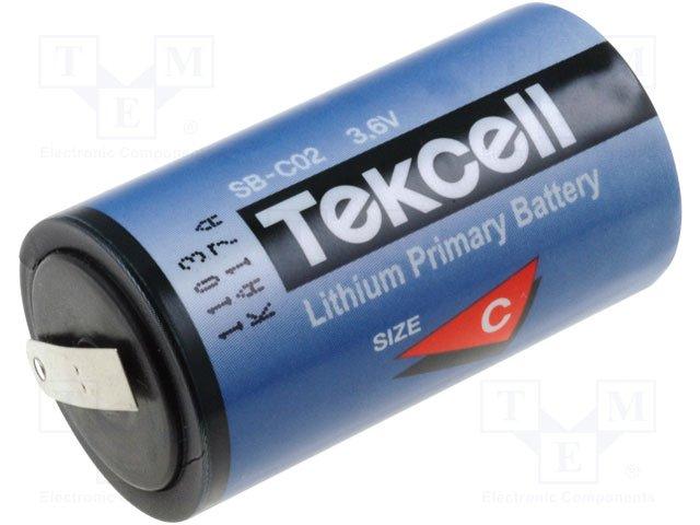 Pile lithium 3.6v 8500ma c (50x 26.2mm) avec pattes à souder (er26500)