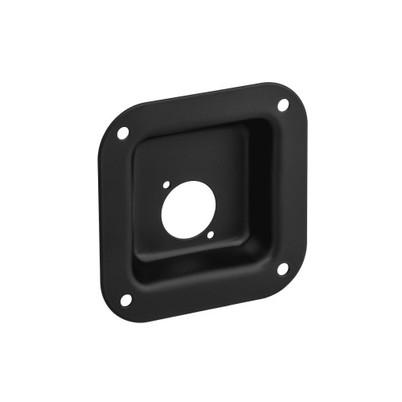 Plaque de montage en acier pour 1 x prise universelle de type d, noire