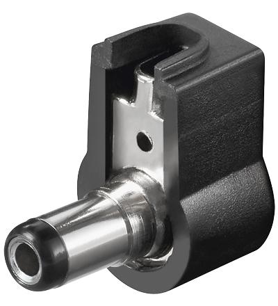 Fiche alim coudee d=2.5 mm ext=5.5 mm l=9.5mm