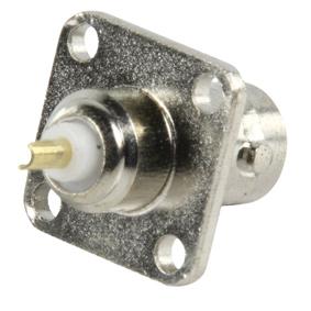 Blister de 2 x fiche bnc femelle chassis carre