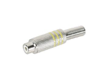 Fiche rca femelle - nickel - jaune