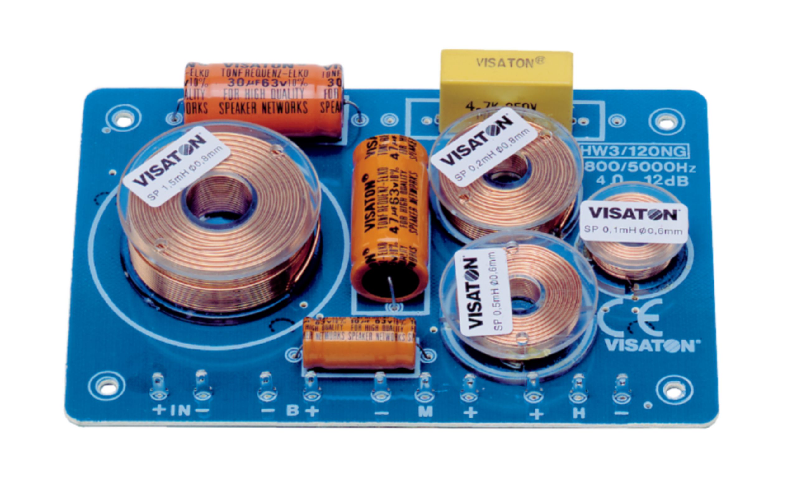 Filtre 3 voies 800/ 5000hz 120w 4ohm 12db/octave
