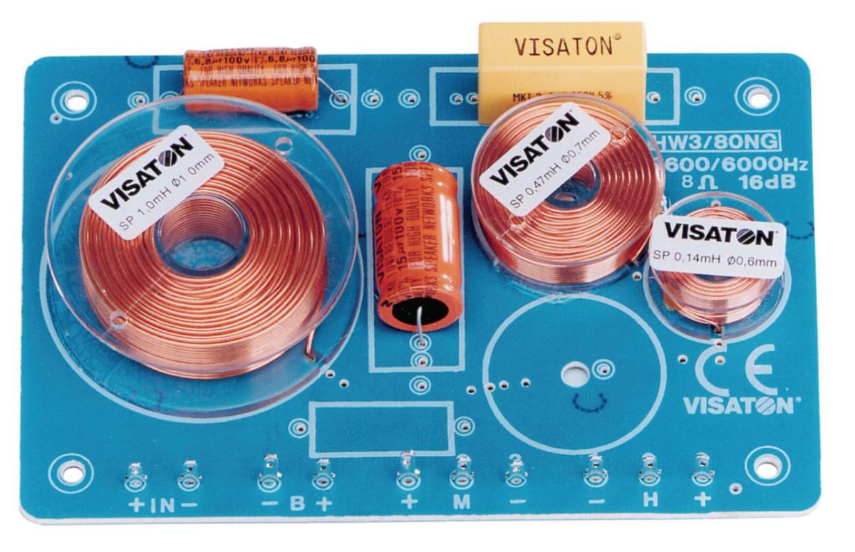 Filtre 3 voies 1600/ 6000hz 100w 8ohm 6/ 16db