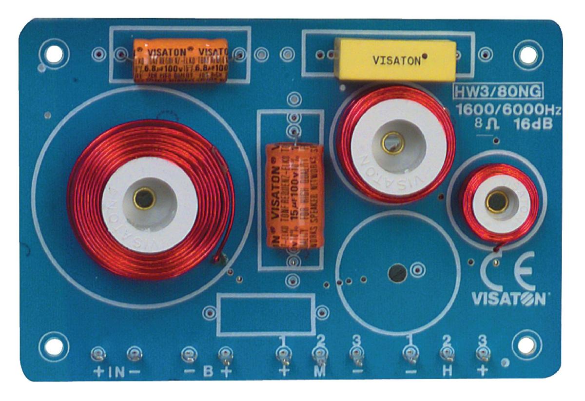 Filtre 3 voies 1600/ 6000hz 100w 8ohm 6/ 16db