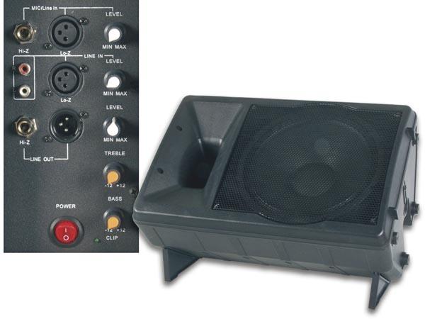 Enceinte abs professionelle deux voies 12 avec amplificateur