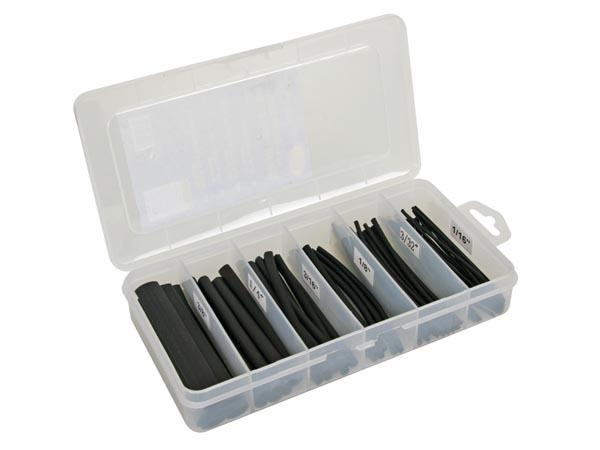 Lot de 170 gaines thermorétractables noires