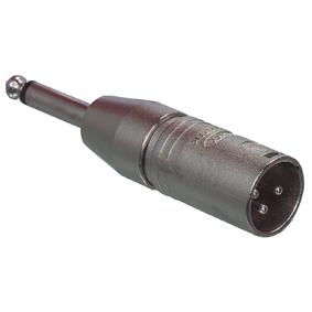 Adaptateur jack 6.35 mono mâle vers xlr 3p mâle neutrik