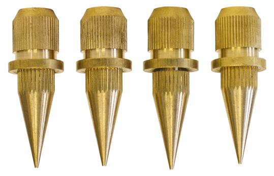 Lot de 4 pointes de découplage pour enceintes couleur doré
