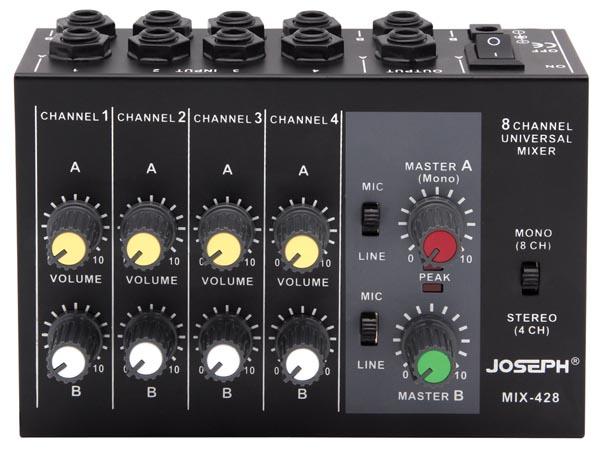 Table de mixage à 4 canaux pour microphone