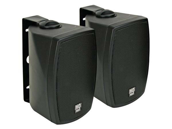 Paire d'enceintes public-adress 2 voies 100w / 16ohms/100v avec etrier de fixation (noires)