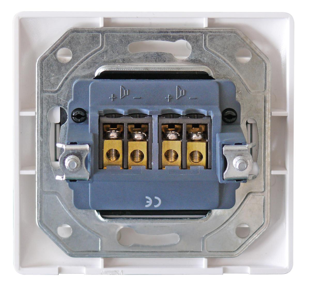 Bornier haut-parleur à encastrer format standard électrique