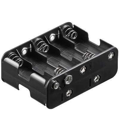 Coupleur de 10 x piles aa (r06) sorties contact a pression 56.5 x 78.5 x 30mm