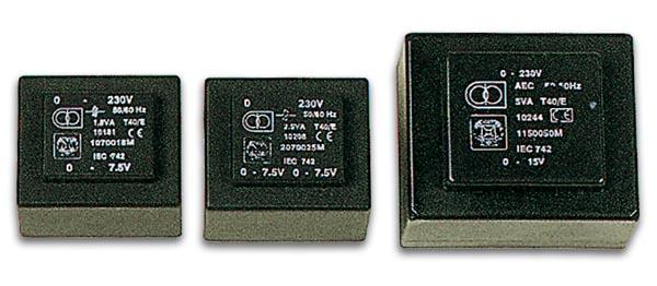 Transfo moule 3va 9v - 32.5x27.5x29.5mm