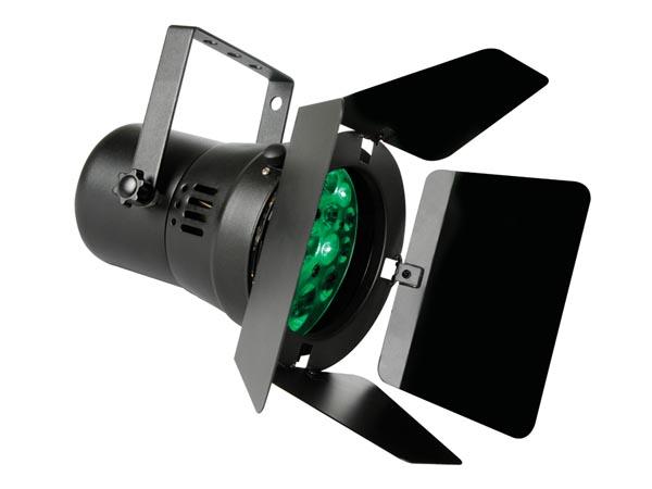Par36 - noir - 12 led de 1w r+g+b avec coupe-flux