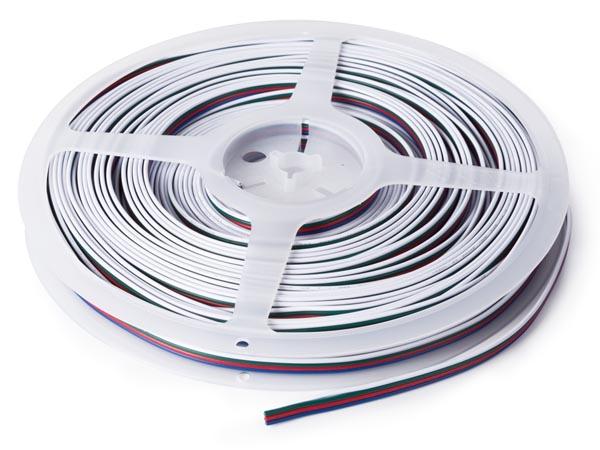 Câble rvb pour flexibles led - 4 conducteurs - 25 m (4 x 0.33 mm²)