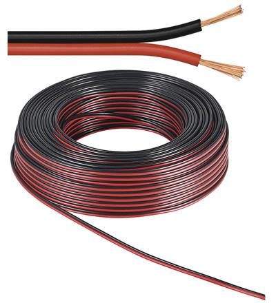 Câble hp scindex rouge+noir 2 x 0.35mm² l 25m