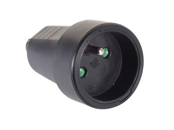 Fiche secteur femelle 3 poles 16a 250v noir