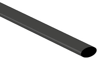 Gaine thermorétractable noire Ø12.7mm coef. rétractation 2:1 l=1m